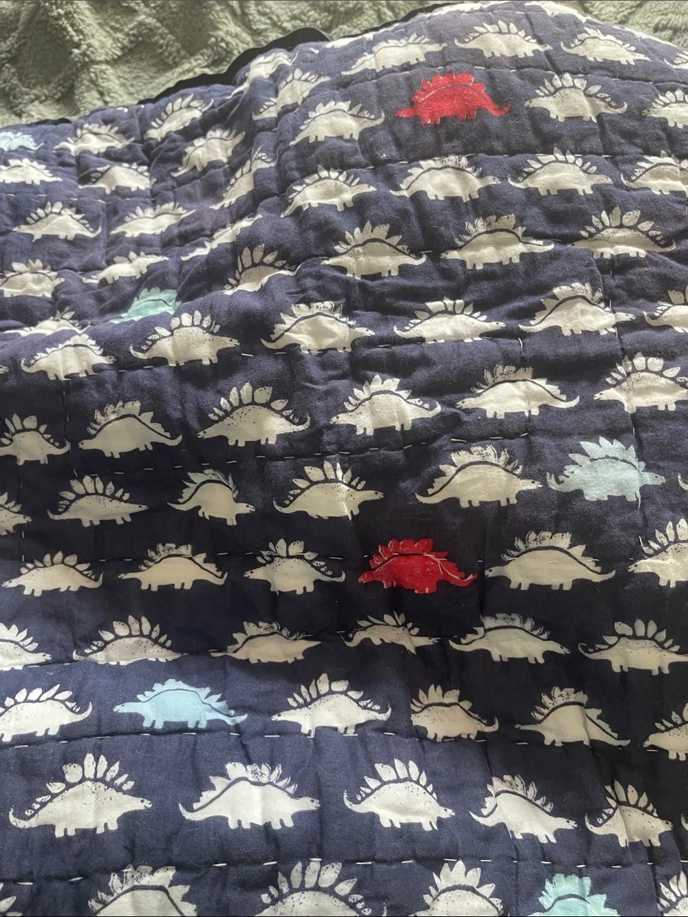 Pottery Barn Kids Dempsey Dino Duvet Cover Full/Queen & matching quilted shams